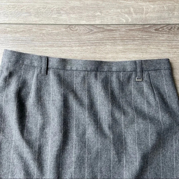 Hauber Wool Blend Made in Germany Striped Pencil Career Skirt - Picture 3 of 7